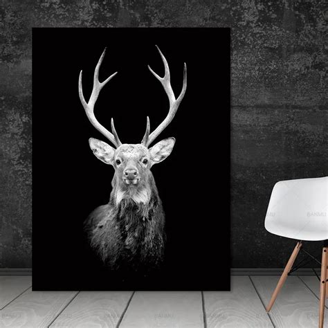 Wall Art Pictures animal canvas painting black and white art Wall ...