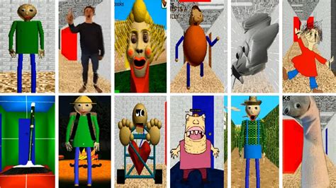 All Baldi Basics Characters | OFFICIAL Baldi Basics Kickstarted Demo ...