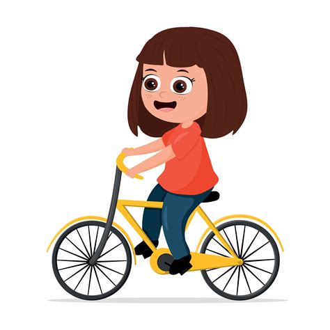 Cute cartoon child riding bicycle 2993592 Vector Art at Vecteezy