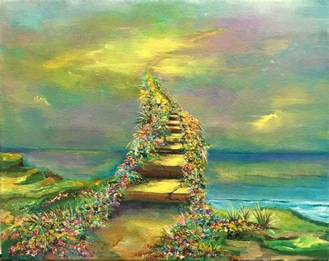 Stairway to Heaven Painting by Kathy Linden | Saatchi Art