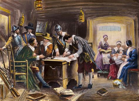 The Signing of the Mayflower Compact posters & prints by E. Moran