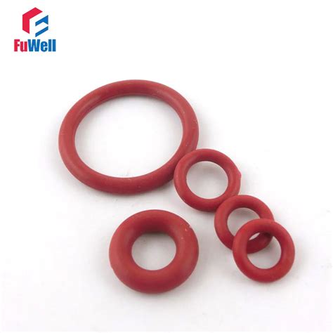 200pcs Red Silicon Rubber O-rings 1.9mm Thickness 17/18/19/20/21/22/23 ...