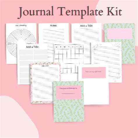 Canva Journal Template, Editable Journaling Kit, Custom Writing ...