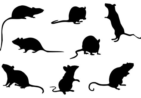 Free Mice Silhouette Vector - Download Free Vector Art, Stock Graphics ...