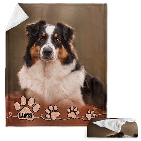 Personalized Dog Photo Blanket Pets Custom Photo