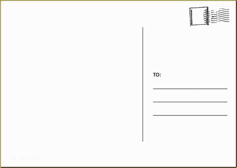 Free Printable Postcard Template Of Printable Postcard Template ...