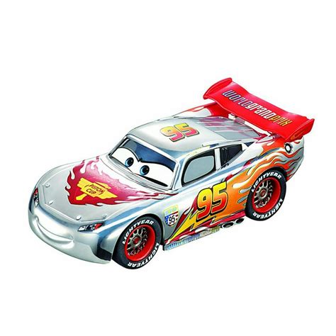 Disney Pixar Cars Movie Silver Racing Series Lightning McQueen Toy Car ...