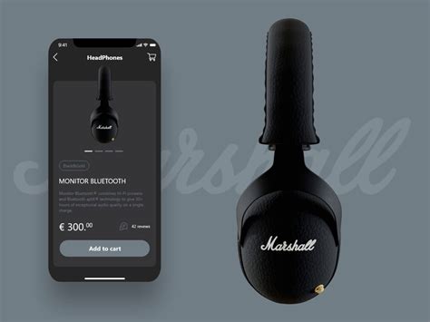 Marshall headphones App Ui - 3D by Vlad Mistik on Dribbble