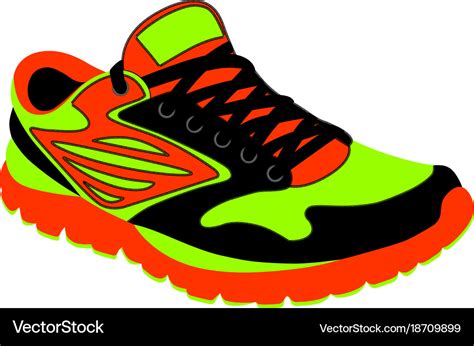 Bright running shoes Royalty Free Vector Image