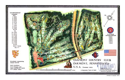 Oakmont | Course Architect Map – Country Club Editions