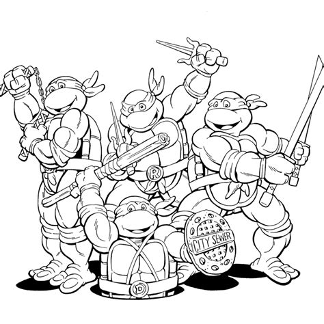 Printable Ninja Turtles Coloring Pages - Coloring Home