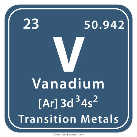 Vanadium Facts, Symbol, Discovery, Properties, Uses