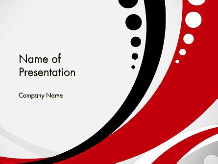 Red Black Wave Pattern Presentation Template for PowerPoint and Keynote ...