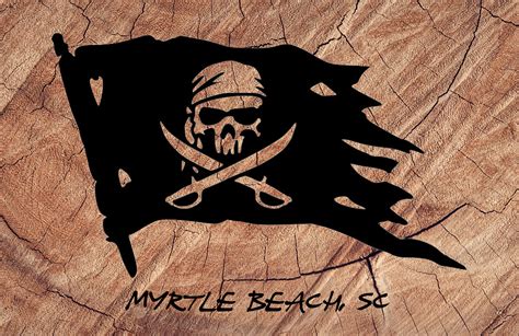 Pirate Ship Flag Vinyl Decal w/ Text Option Jolly Roger | Etsy