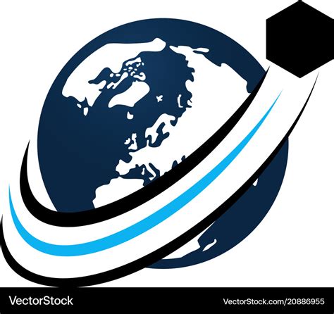 Global shipping logo design template Royalty Free Vector