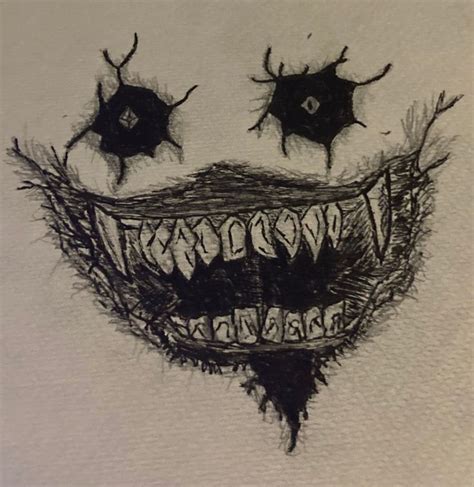 Scary face drawing | Scary drawings, Creepy drawings, Scary art