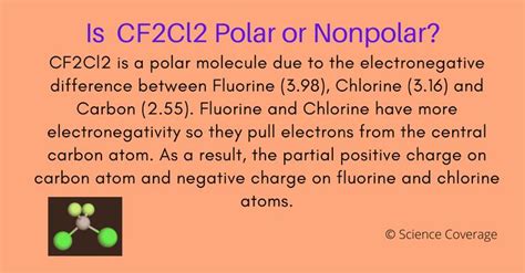 Science Coverage: Is CF2Cl2 Polar or Nonpolar? | Molecular geometry ...