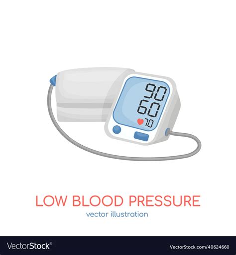 Low blood pressure cartoon image in a trendy Vector Image