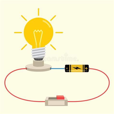 Simple Electricity Circuit Vector Illustration Stock Vector ...