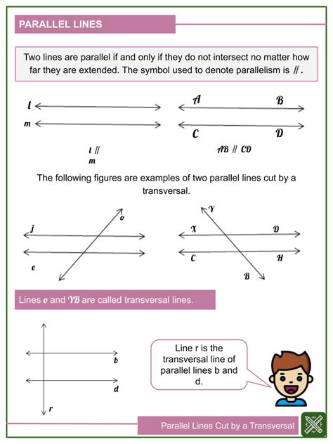 Worksheet 3 Parallel Lines Cut By Transversal