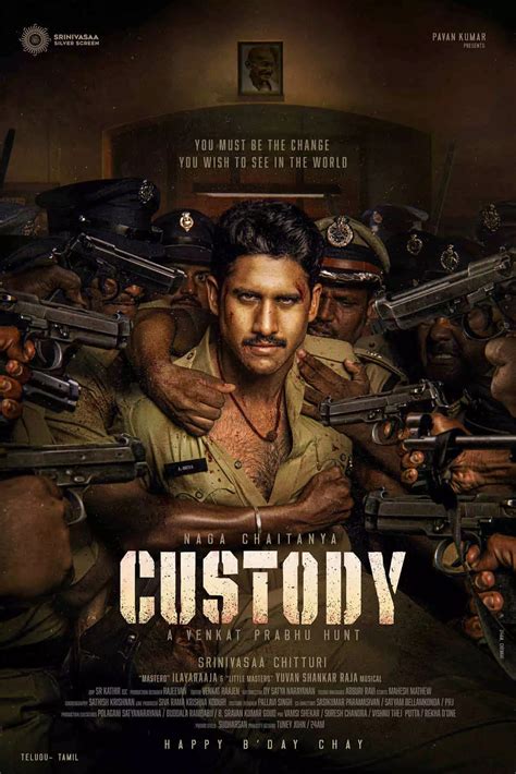 Naga Chaitanya's next is titled Custody. Check out the first-look ...