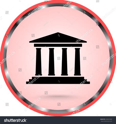 Bank Building Sign Icons Vector Illustration Stock Vector (Royalty Free ...