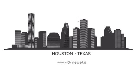 Houston Silhouette Skyline Vector Download