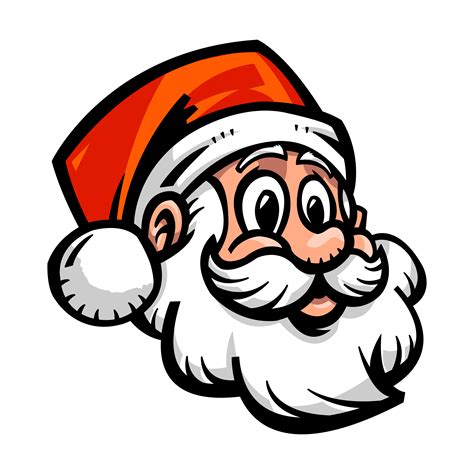 Santa Claus Face Vector Illustration 552645 Vector Art at Vecteezy