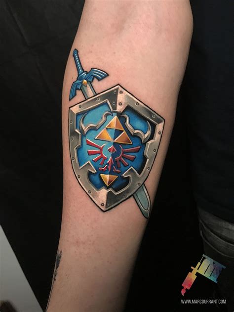 Hylian shield and master sword tattoo | TATTOO