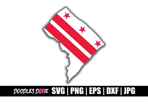 Washington DC Flag SVG Graphic by Doodlesdone · Creative Fabrica