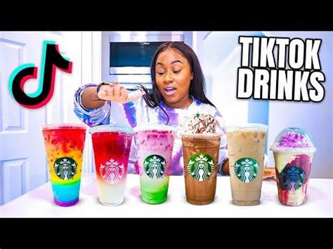 TRYING TIKTOK STARBUCKS DRINKS - YouTube in 2021 | Starbucks drinks ...