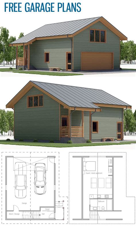 FREE GARAGE PLANS | Garage house plans, Cottage house plans, Small ...