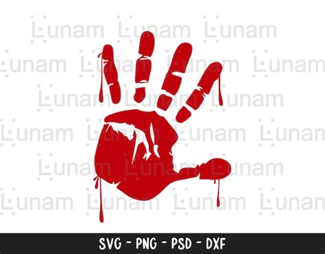 Bloody Hands Svg Halloween Svg Bloody Hand Print Svg Bloody | Etsy