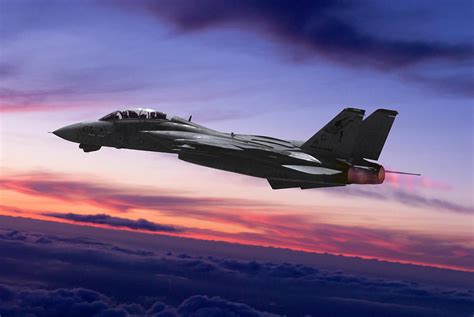 F-14B Tomcat in the Sunset Mixed Media by Erik Simonsen - Fine Art America