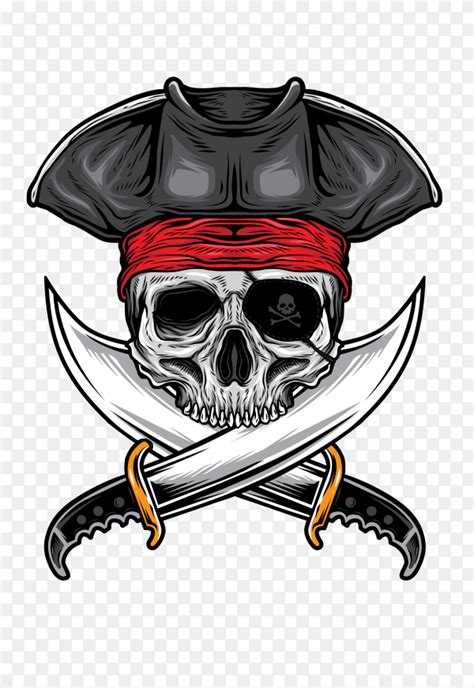 Skull pirate clipart PNG - Similar PNG