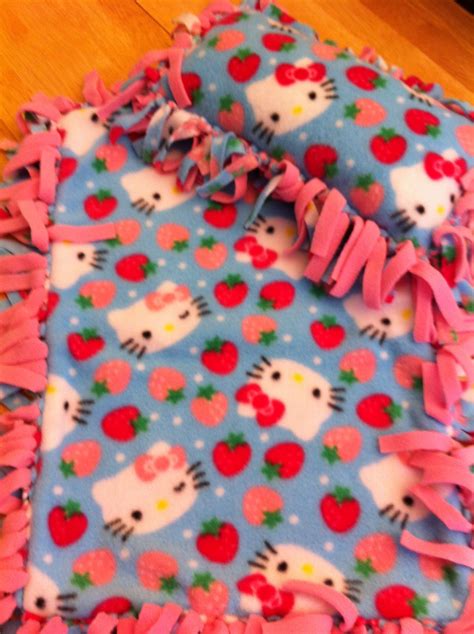 Hello Kitty fleece blanket with matching pillow $15.00 a set | Matching ...