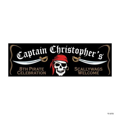 Personalized Pirate Banner | Oriental Trading