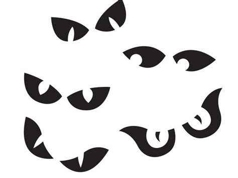 scary eyes clipart black and white - Clipground