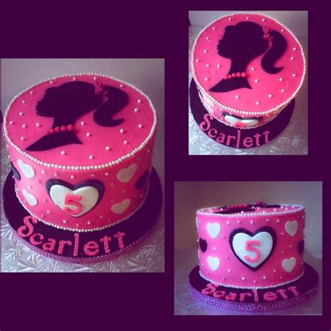 Barbie silhouette cake | Barbie birthday cake, Silhouette cake, Barbie ...