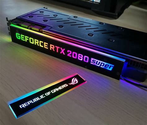 RGB GPU Side Lighting Panel Customizable VGA Decoration Video Card ...