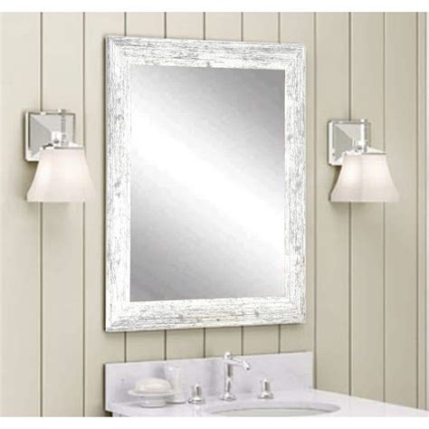 BrandtWorks Distressed 22 in. W x 32 in. H Framed Rectangular Bathroom ...