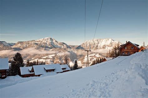 Winter Landscape of the Austrian Mountains Stock Image - Image of ...