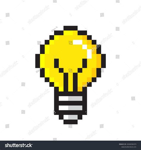 Pixel Art Light Bulb Icon Idea Stock Vector (Royalty Free) 2226556373 ...