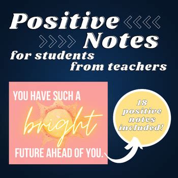 Positive Notes | For Students From Teachers by This Teacher Glow