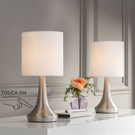 360 Lighting Modern Small Accent Table Lamps 13" High Set of 2 Touch On ...