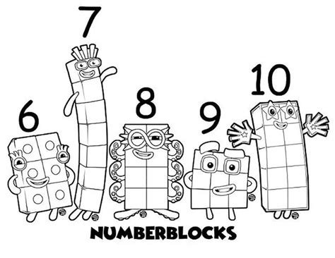 Numberblocks Printable Coloring Pages - Printable Templates