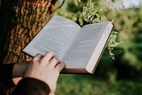 Royalty-Free photo: Man reading a book outdoors | PickPik