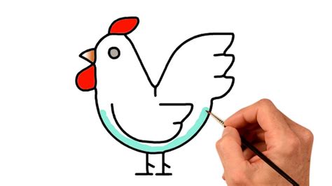 HEN DRAWING || how to draw a chicken easy step by step cartoon for ...