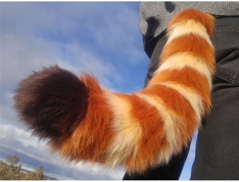 Furry Red Panda Costume Tail 26" - AnthroWear