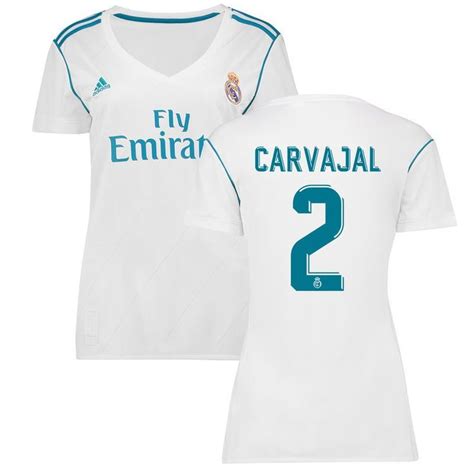 Daniel Carvajal Real Madrid adidas Women's 2017/18 Home Replica Patch ...